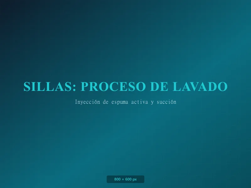 Detalle de limpieza de sillas