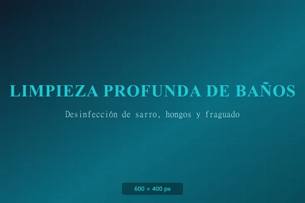 Desincrustación de sarro y desinfección en baños